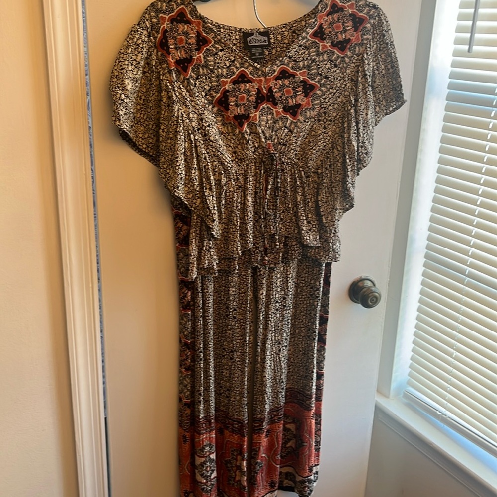 NWOT Angie 2 piece boho top ad flowy pants set size M